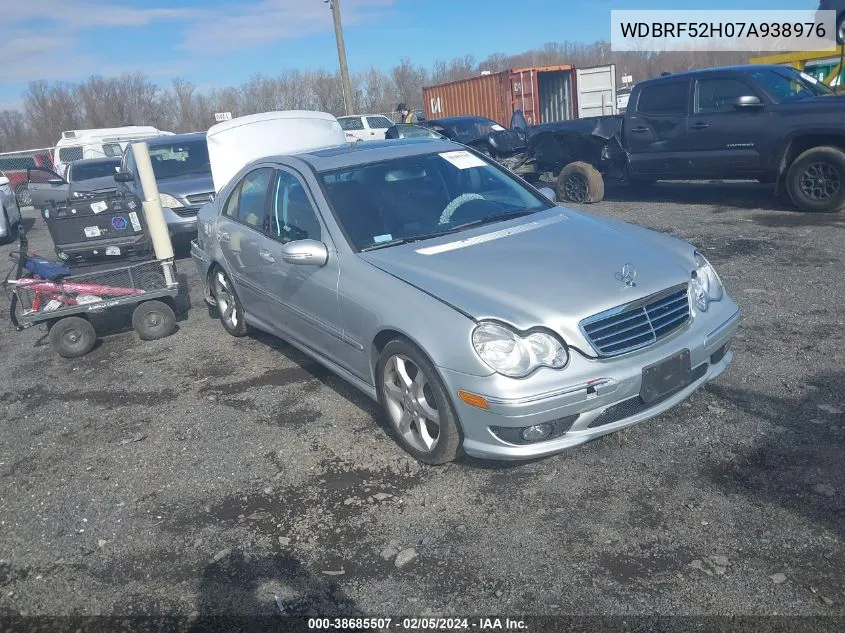 2007 Mercedes-Benz C 230 Sport VIN: WDBRF52H07A938976 Lot: 38685507