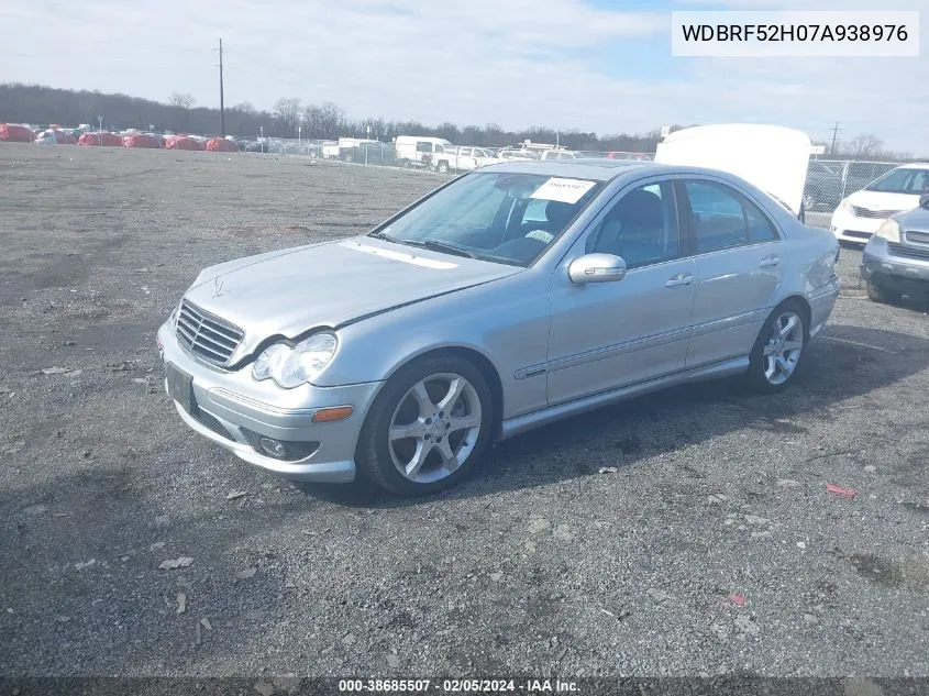 2007 Mercedes-Benz C 230 Sport VIN: WDBRF52H07A938976 Lot: 38685507