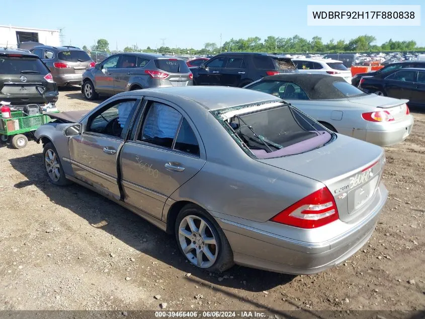 WDBRF92H17F880838 2007 Mercedes-Benz C 280 Luxury 4Matic