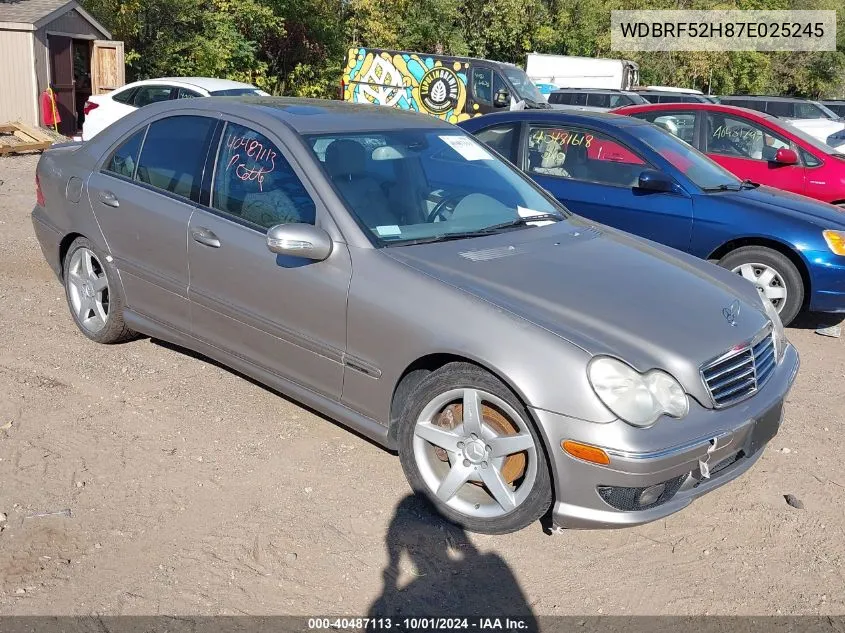 2007 Mercedes-Benz C 230 Sport VIN: WDBRF52H87E025245 Lot: 40487113