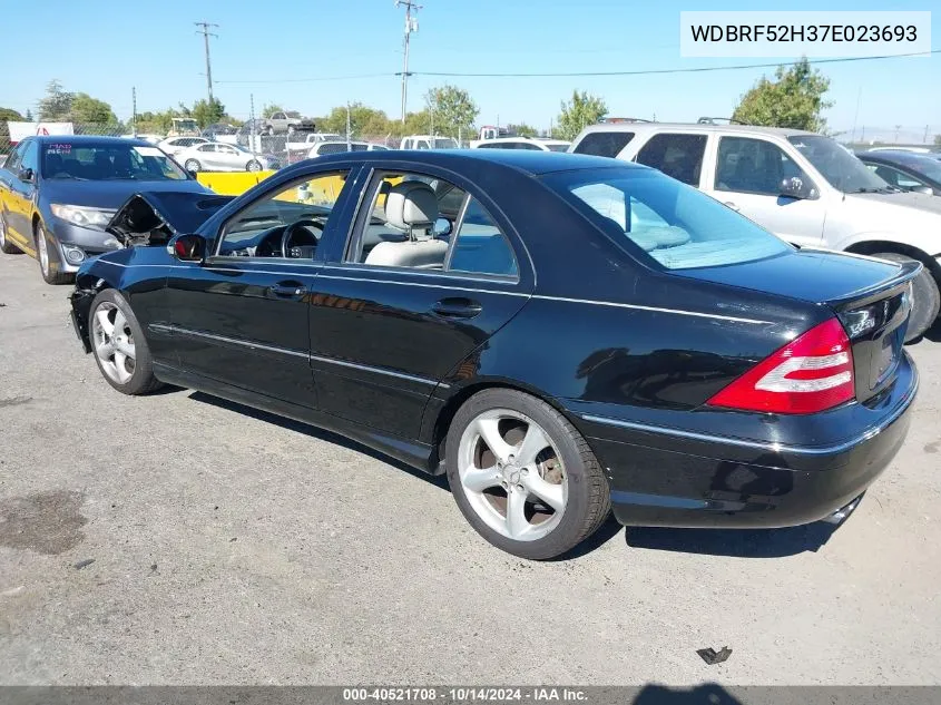 2007 Mercedes-Benz C 230 Sport VIN: WDBRF52H37E023693 Lot: 40521708