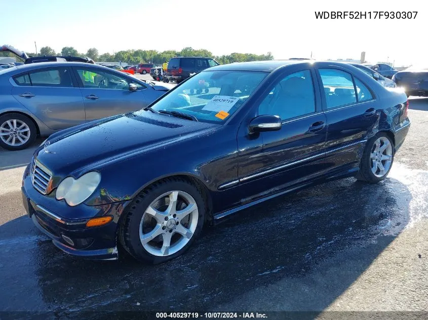 2007 Mercedes-Benz C 230 Sport VIN: WDBRF52H17F930307 Lot: 40529719