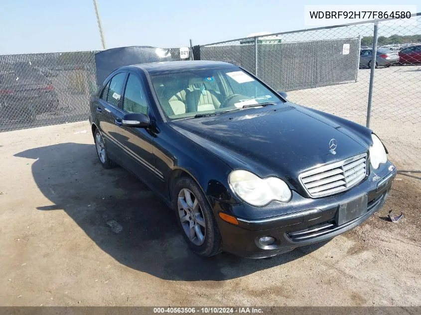 2007 Mercedes-Benz C 280 Luxury 4Matic VIN: WDBRF92H77F864580 Lot: 40563506