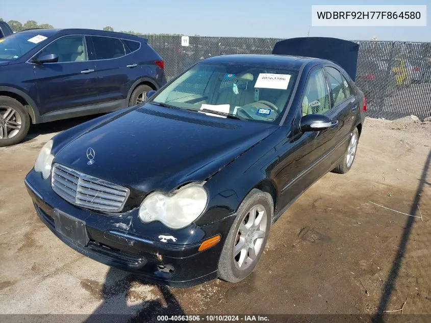 2007 Mercedes-Benz C 280 Luxury 4Matic VIN: WDBRF92H77F864580 Lot: 40563506