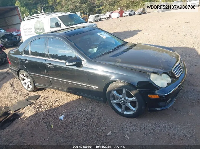 2007 Mercedes-Benz C 230 Sport VIN: WDBRF52H37A930788 Lot: 40589361