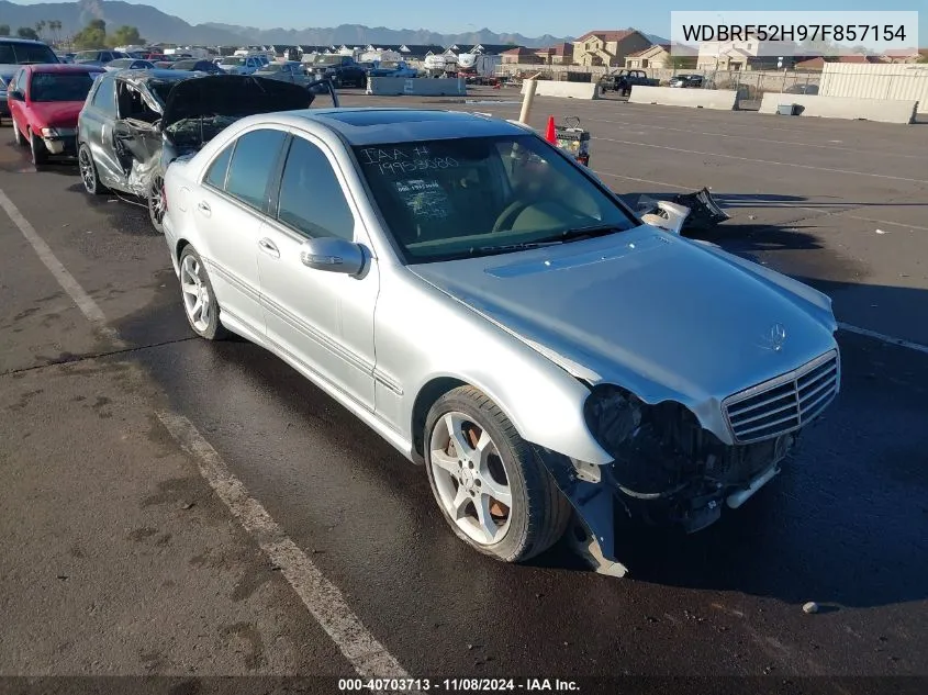 2007 Mercedes-Benz C 230 Sport VIN: WDBRF52H97F857154 Lot: 40703713