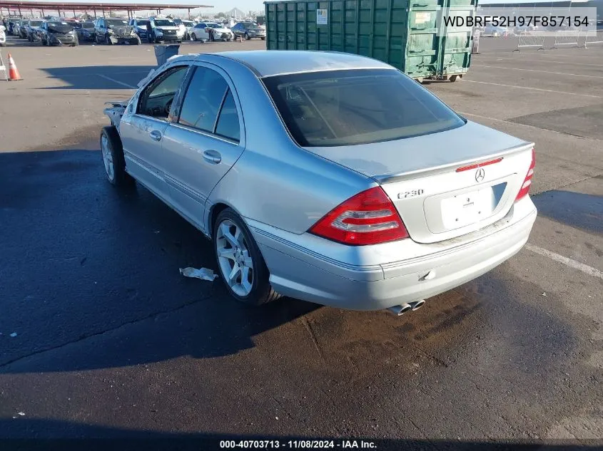 2007 Mercedes-Benz C 230 Sport VIN: WDBRF52H97F857154 Lot: 40703713