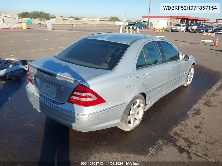 2007 Mercedes-Benz C 230 Sport VIN: WDBRF52H97F857154 Lot: 40703713