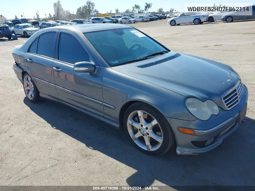 2007 Mercedes-Benz C 230 Sport VIN: WDBRF52H07F862114 Lot: 40719398