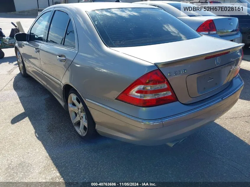 2007 Mercedes-Benz C 230 Sport VIN: WDBRF52H67E028161 Lot: 40763686