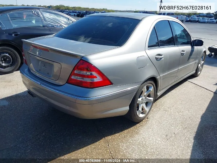 2007 Mercedes-Benz C 230 Sport VIN: WDBRF52H67E028161 Lot: 40763686