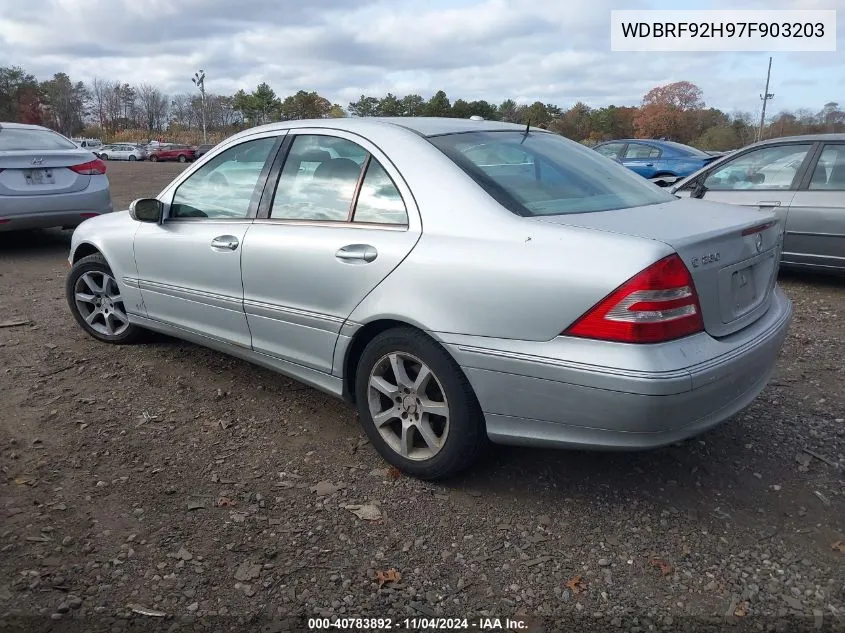 2007 Mercedes-Benz C 280 Luxury 4Matic VIN: WDBRF92H97F903203 Lot: 40783892