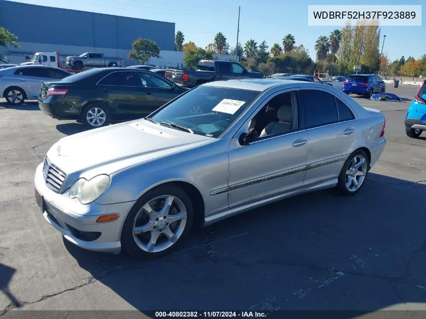 2007 Mercedes-Benz C 230 Sport VIN: WDBRF52H37F923889 Lot: 40802382