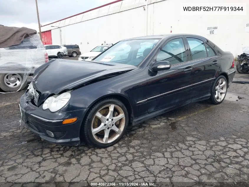 2007 Mercedes-Benz C 230 Sport VIN: WDBRF52H77F919344 Lot: 40872356