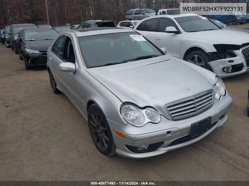 2007 Mercedes-Benz C 230 Sport VIN: WDBRF52HX7F923131 Lot: 40877493