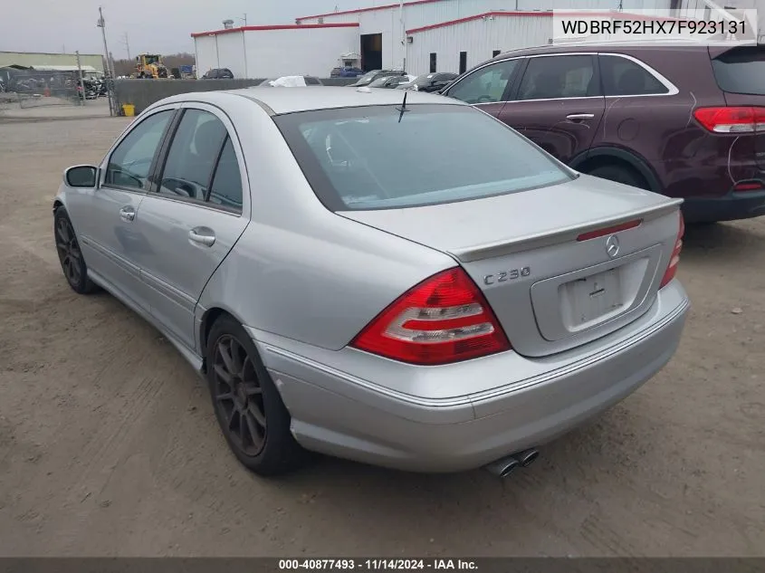 2007 Mercedes-Benz C 230 Sport VIN: WDBRF52HX7F923131 Lot: 40877493