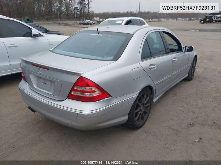 2007 Mercedes-Benz C 230 Sport VIN: WDBRF52HX7F923131 Lot: 40877493