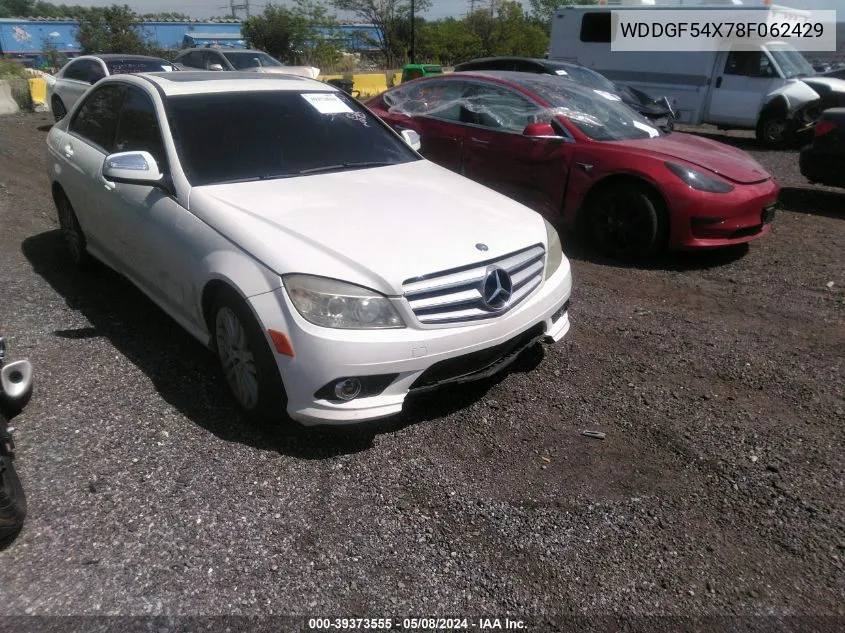 2008 Mercedes-Benz C 300 Luxury/Sport VIN: WDDGF54X78F062429 Lot: 39373555