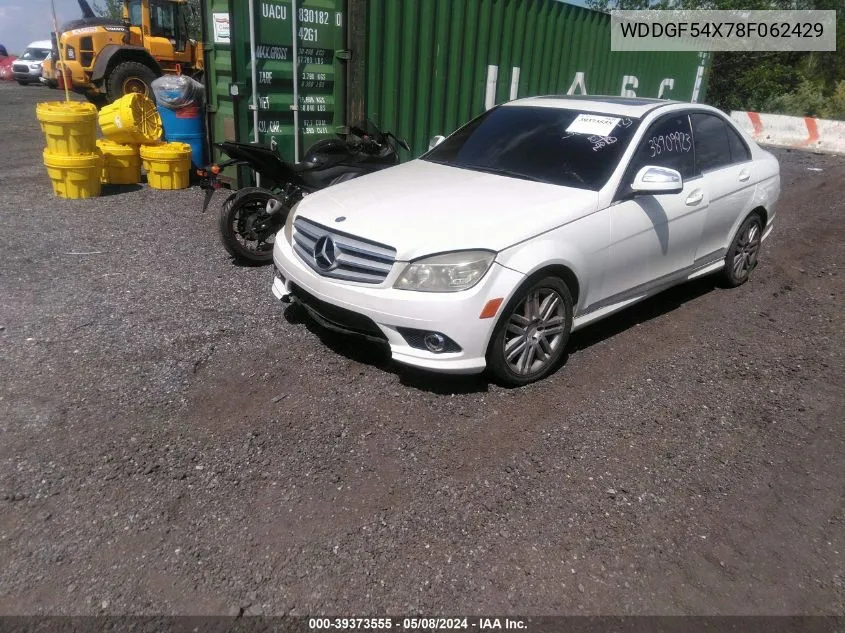 2008 Mercedes-Benz C 300 Luxury/Sport VIN: WDDGF54X78F062429 Lot: 39373555