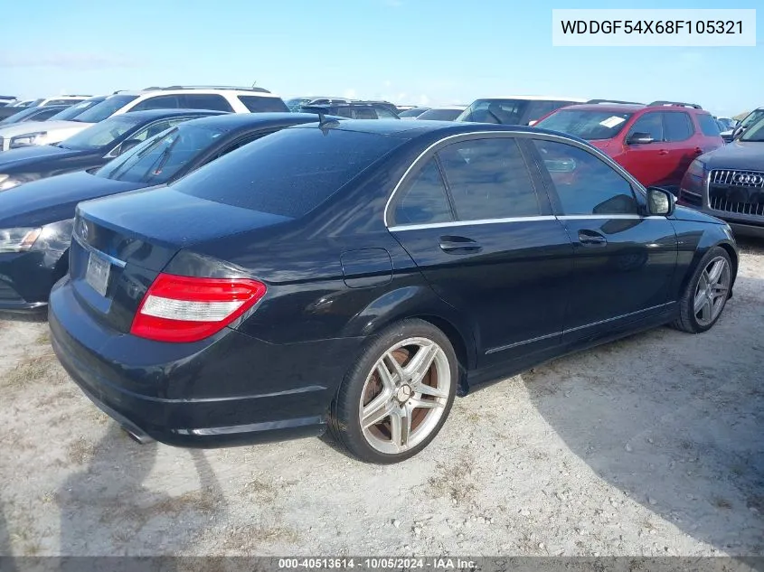 2008 Mercedes-Benz C 300 VIN: WDDGF54X68F105321 Lot: 40513614