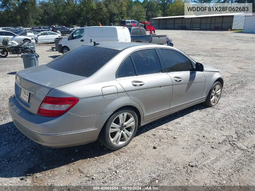 2008 Mercedes-Benz C 300 VIN: WDDGF81X28F062683 Lot: 40565554