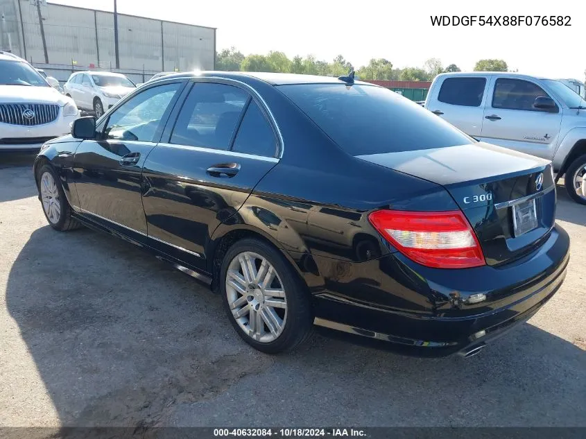 2008 Mercedes-Benz C 300 Luxury/Sport VIN: WDDGF54X88F076582 Lot: 40632084