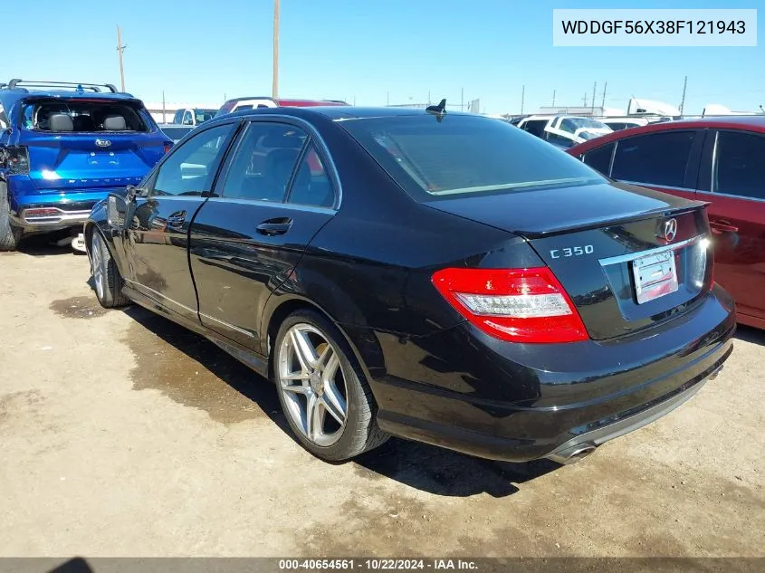 2008 Mercedes-Benz C 350 Sport VIN: WDDGF56X38F121943 Lot: 40654561