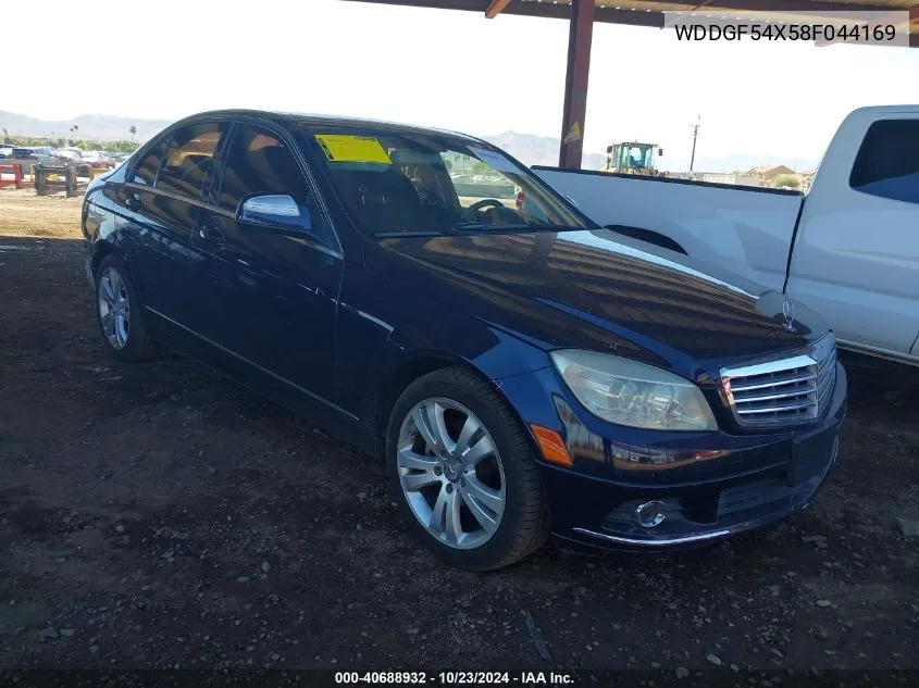 2008 Mercedes-Benz C 300 Luxury/Sport VIN: WDDGF54X58F044169 Lot: 40688932