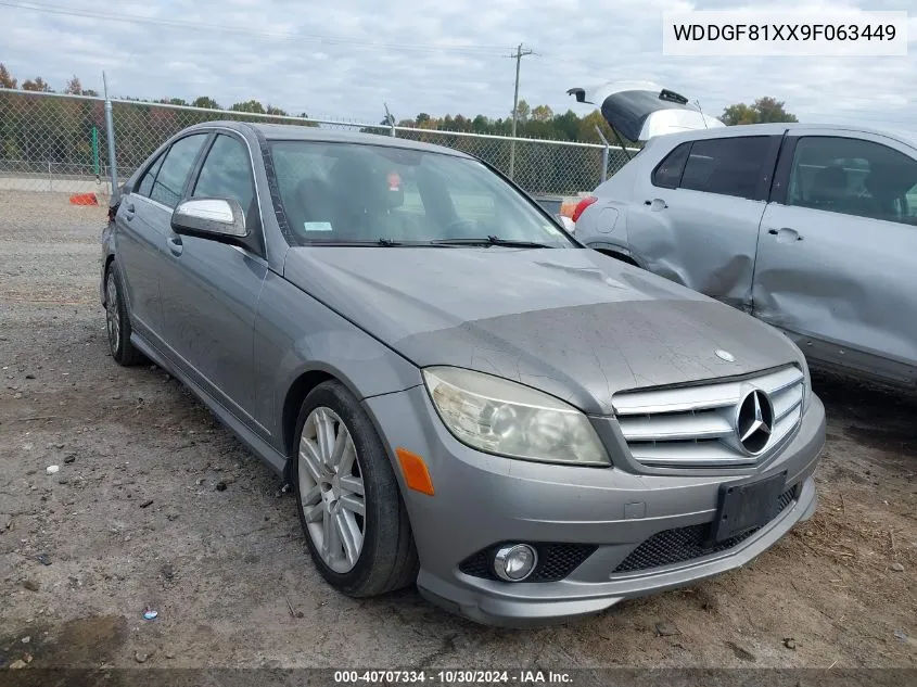 2008 Mercedes-Benz C 300 Luxury 4Matic/Sport 4Matic VIN: WDDGF81XX9F063449 Lot: 40707334