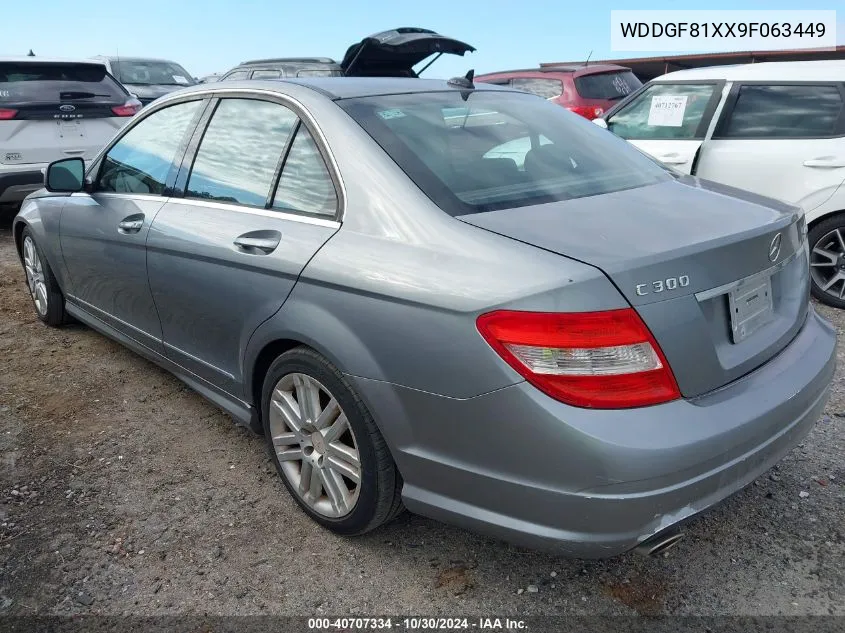 2008 Mercedes-Benz C 300 Luxury 4Matic/Sport 4Matic VIN: WDDGF81XX9F063449 Lot: 40707334