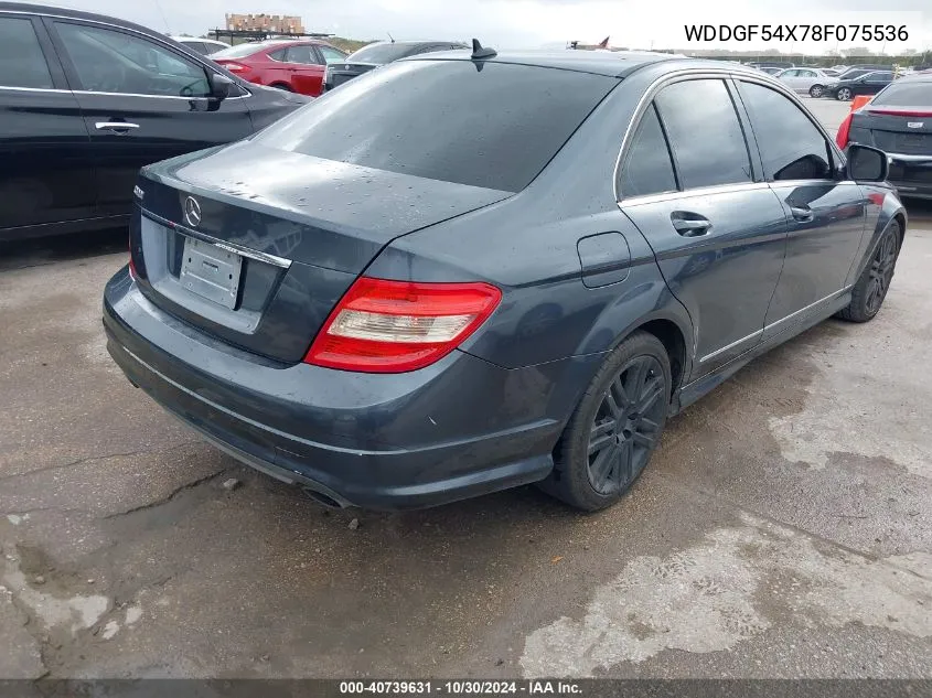 2008 Mercedes-Benz C 300 Luxury/Sport VIN: WDDGF54X78F075536 Lot: 40739631