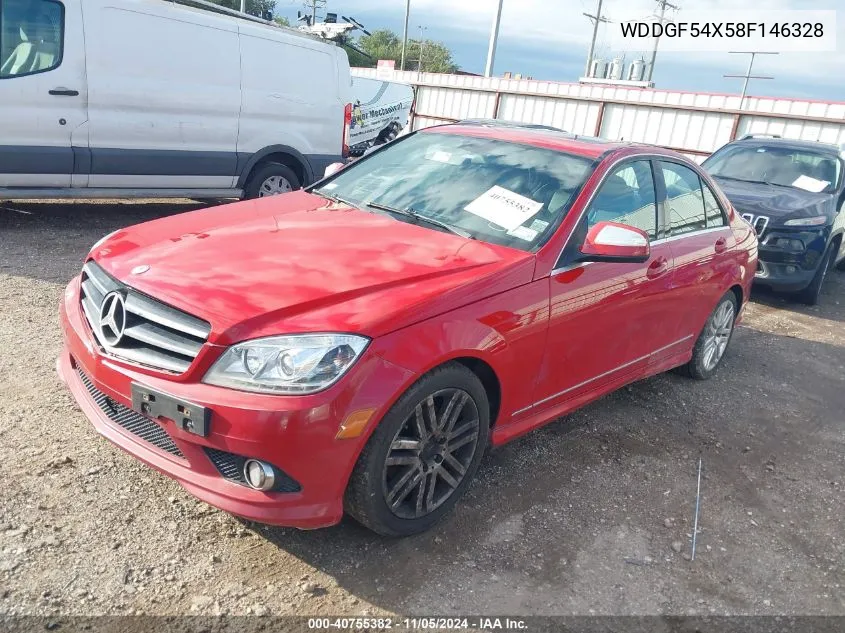 2008 Mercedes-Benz C 300 Luxury/Sport VIN: WDDGF54X58F146328 Lot: 40755382