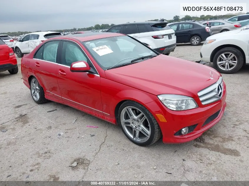 2008 Mercedes-Benz C 350 Sport VIN: WDDGF56X48F108473 Lot: 40759332