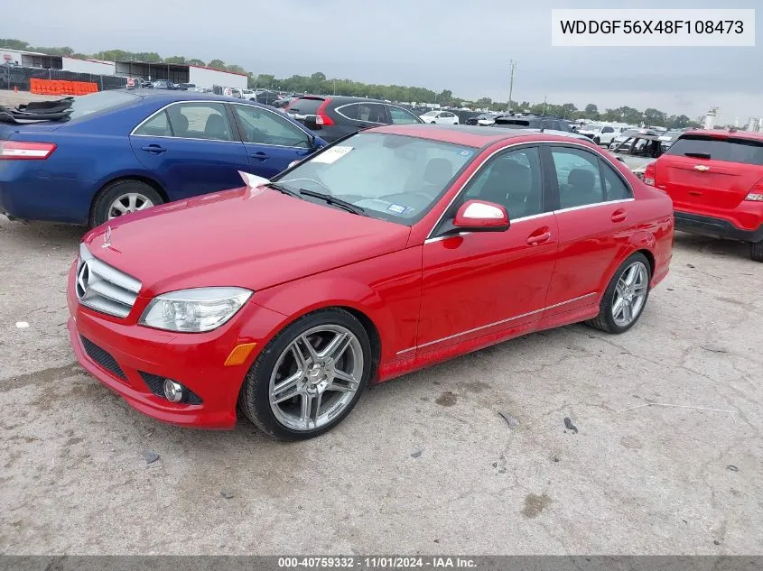 2008 Mercedes-Benz C 350 Sport VIN: WDDGF56X48F108473 Lot: 40759332