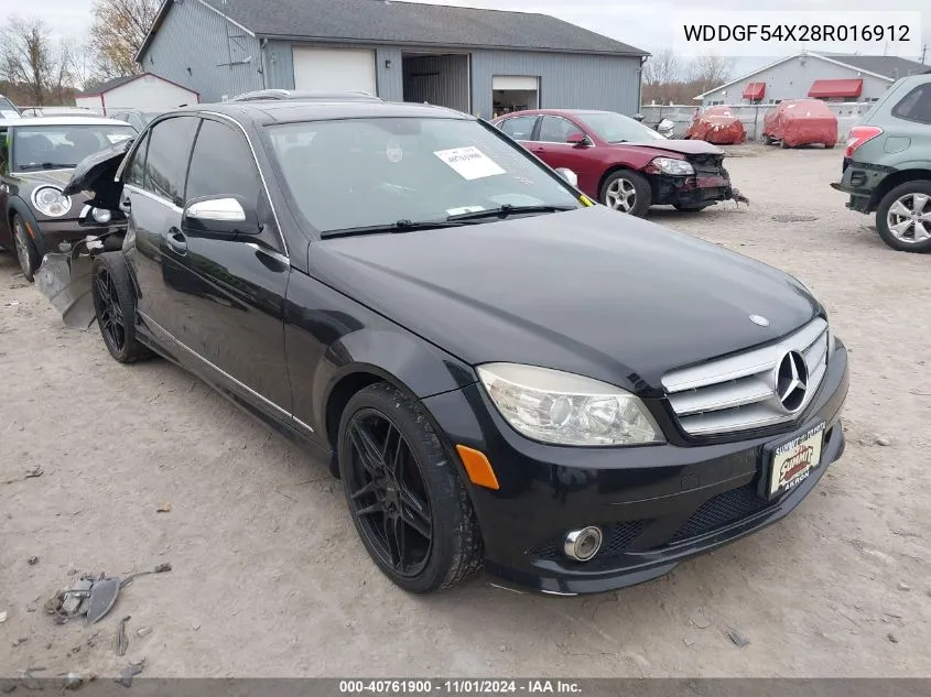 2008 Mercedes-Benz C 300 Luxury/Sport VIN: WDDGF54X28R016912 Lot: 40761900