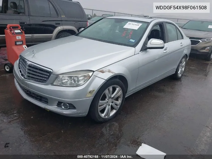 2008 Mercedes-Benz C 300 Luxury/Sport VIN: WDDGF54X98F061508 Lot: 40792168