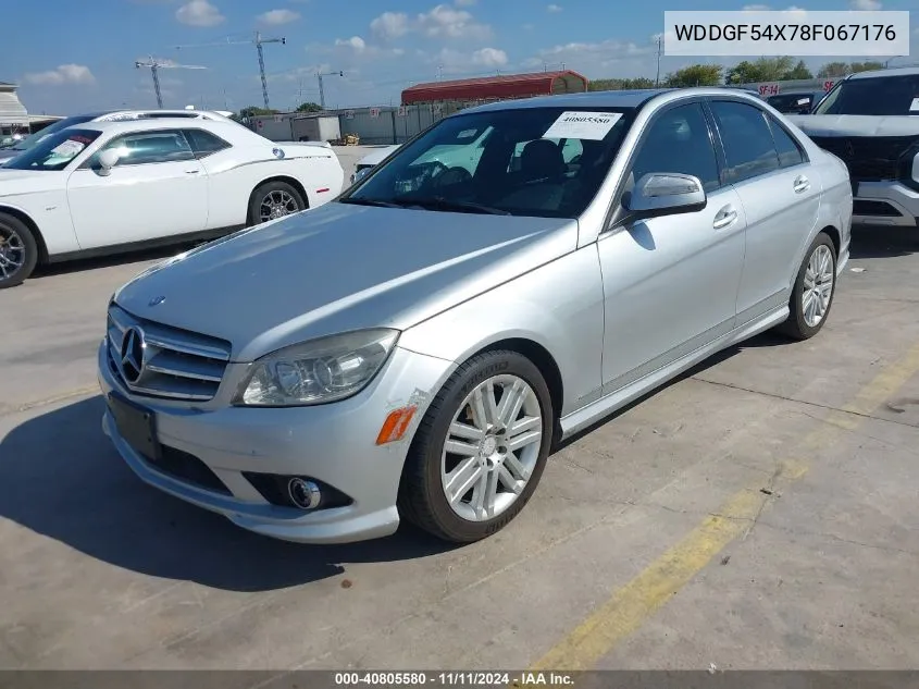 2008 Mercedes-Benz C 300 Luxury/Sport VIN: WDDGF54X78F067176 Lot: 40805580