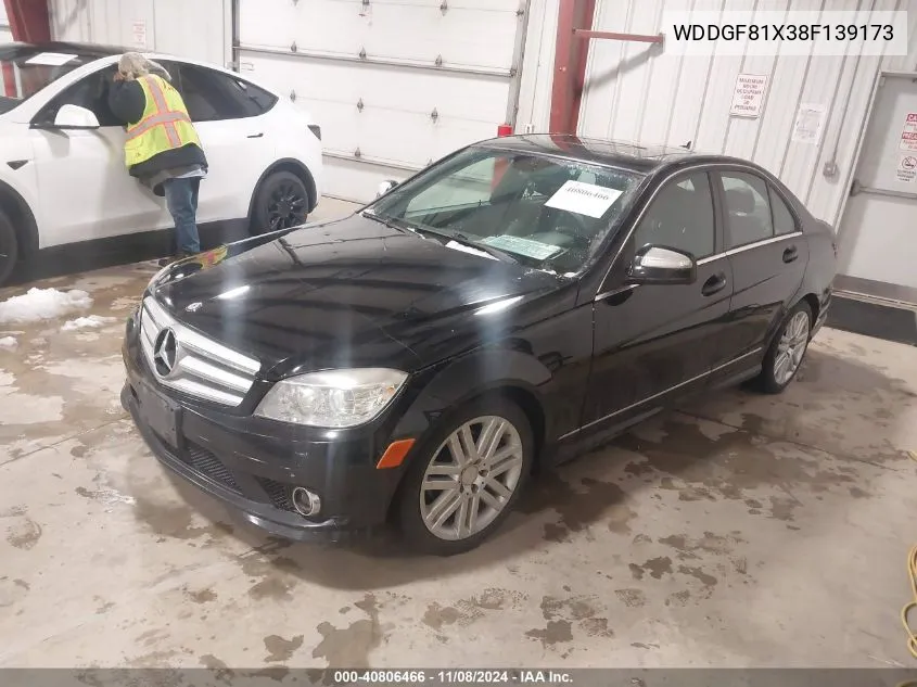 2008 Mercedes-Benz C 300 Luxury 4Matic/Sport 4Matic VIN: WDDGF81X38F139173 Lot: 40806466