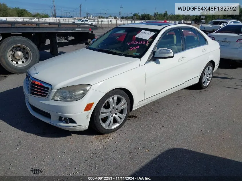 2008 Mercedes-Benz C 300 VIN: WDDGF54X48F132792 Lot: 40812253