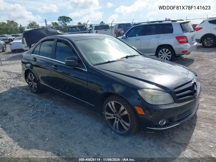 2008 Mercedes-Benz C 300 Luxury 4Matic/Sport 4Matic VIN: WDDGF81X78F141623 Lot: 40826119