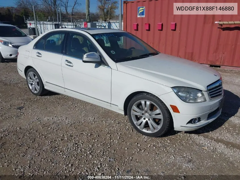 2008 Mercedes-Benz C 300 Luxury 4Matic/Sport 4Matic VIN: WDDGF81X88F146880 Lot: 40838204