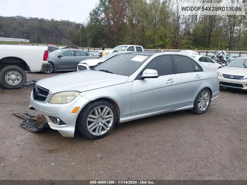 2008 Mercedes-Benz C 300 Luxury/Sport VIN: WDDGF54X28R013086 Lot: 40851390