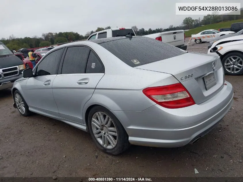 2008 Mercedes-Benz C 300 Luxury/Sport VIN: WDDGF54X28R013086 Lot: 40851390