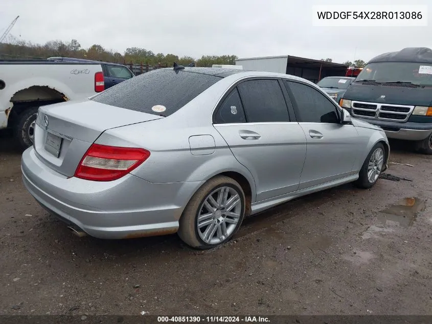 2008 Mercedes-Benz C 300 Luxury/Sport VIN: WDDGF54X28R013086 Lot: 40851390