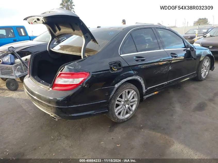 2008 Mercedes-Benz C 300 Luxury/Sport VIN: WDDGF54X38R032309 Lot: 40884233