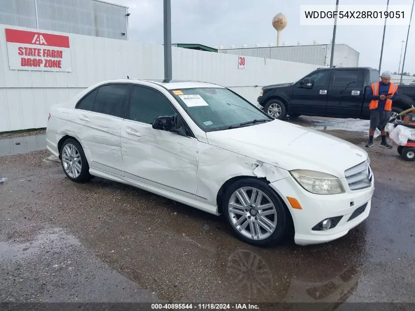 2008 Mercedes-Benz C 300 Luxury/Sport VIN: WDDGF54X28R019051 Lot: 40895544