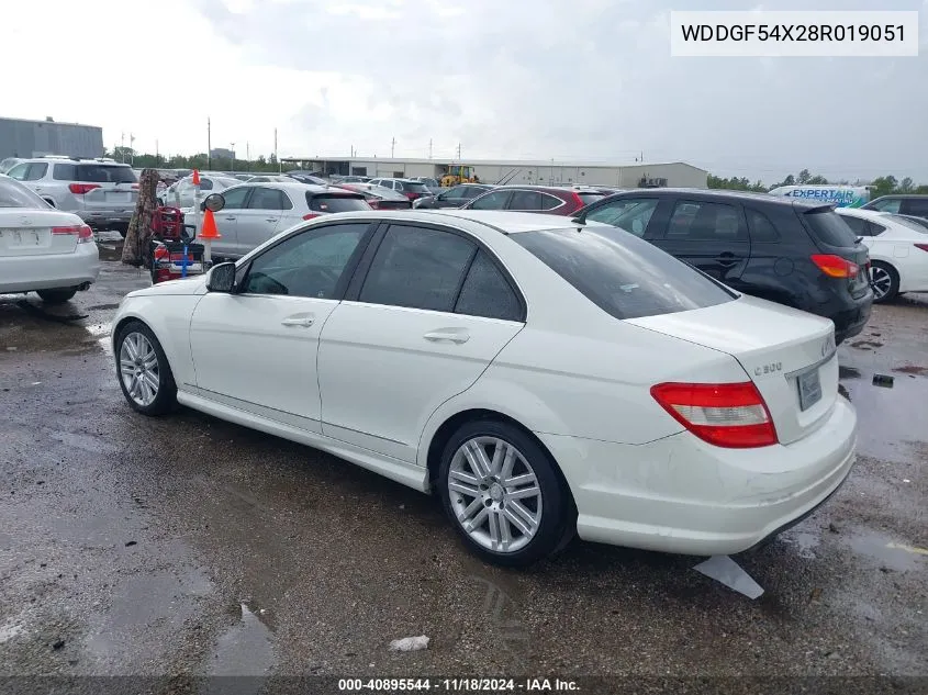 2008 Mercedes-Benz C 300 Luxury/Sport VIN: WDDGF54X28R019051 Lot: 40895544