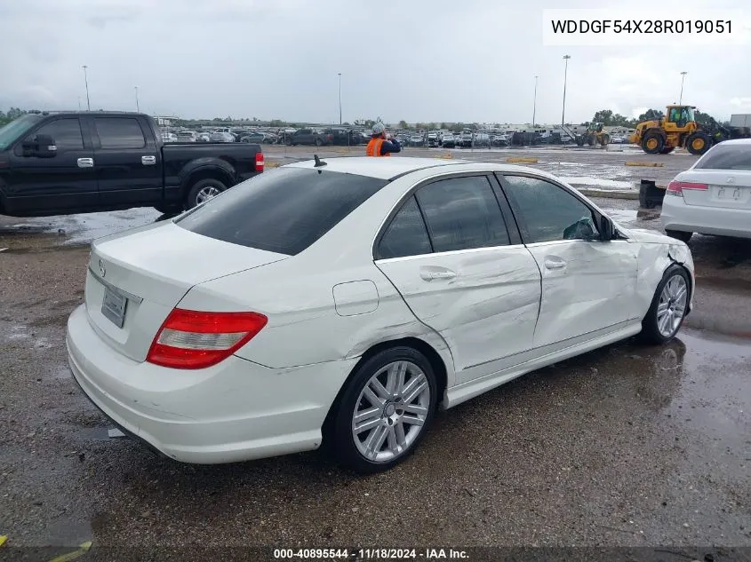 2008 Mercedes-Benz C 300 Luxury/Sport VIN: WDDGF54X28R019051 Lot: 40895544