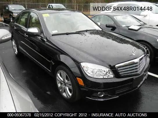 2008 Mercedes-Benz C300 300 VIN: WDDGF54X48R014448 Lot: 9367378