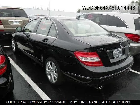 2008 Mercedes-Benz C300 300 VIN: WDDGF54X48R014448 Lot: 9367378